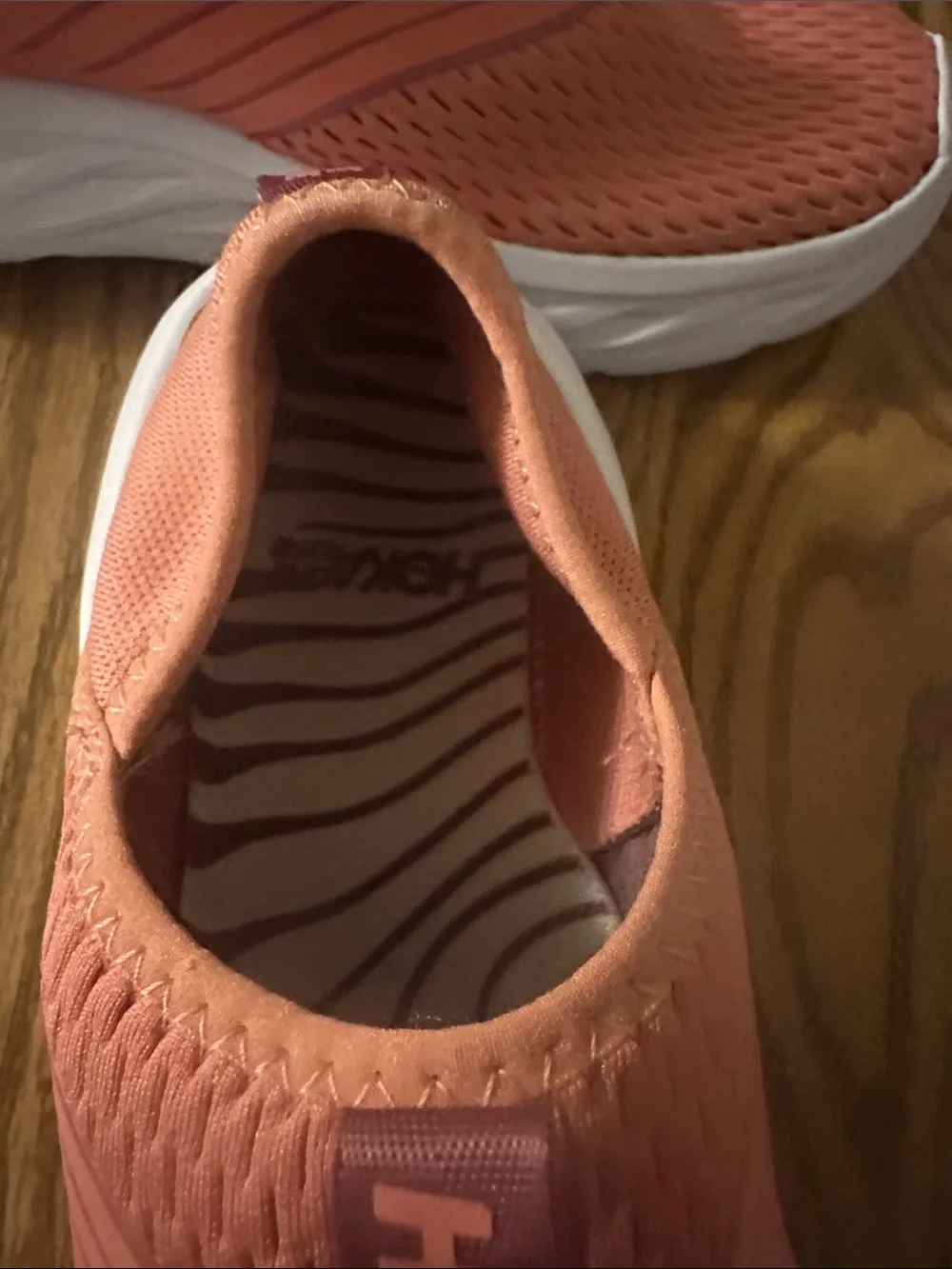 Hoka Women's Coral Slip-On Sneakers in Peach